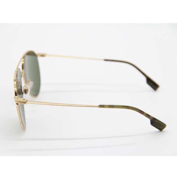 NEW BURBERRY BE3108 1017/71 AVITOR SUNGLASSES BURBERRY B 3108 GREEN AVIATOR - Picture 4 of 11